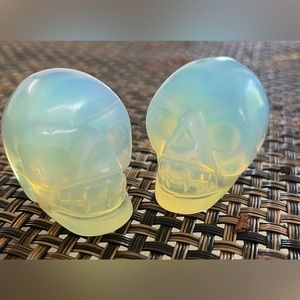 Opalite Skulls (2 piece)